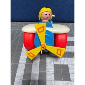 1980 Fisher Price Airplane Pull Along Toy 1980 Girl Rotating Propellor